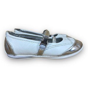 Kenneth Cole Reaction Ace Of Space 2 Flats F88120 White Silver Toddler 6.5M